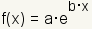 f (x)=a*e^ (b*x)