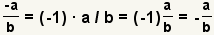 (- a) /b= (- 1) *a/b= (- 1) *a/b=- (a/b)