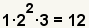 1*2^2*3=12