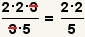 (2*2*3)/(3*5)= (2*2)/(5)